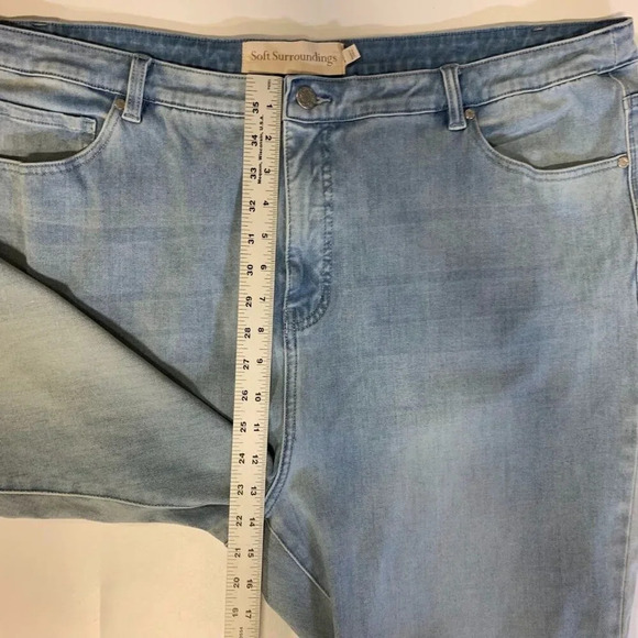 Soft Surroundings Women's High Rise Embroidered Hem Skinny Ankle Size 24W - Picture 12 of 13